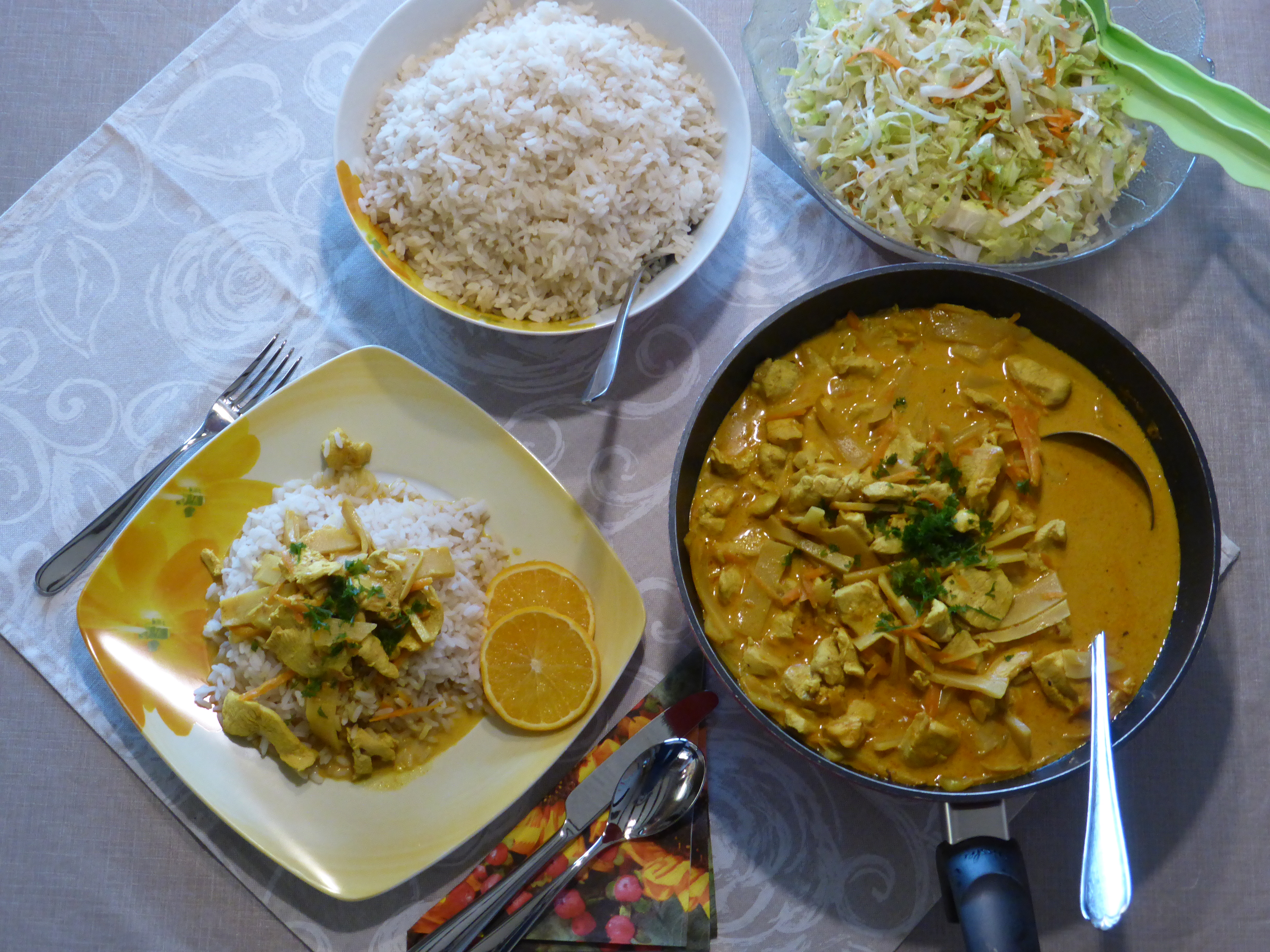 Thai-Curry mit Reis